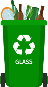 Glas Mülltonne
